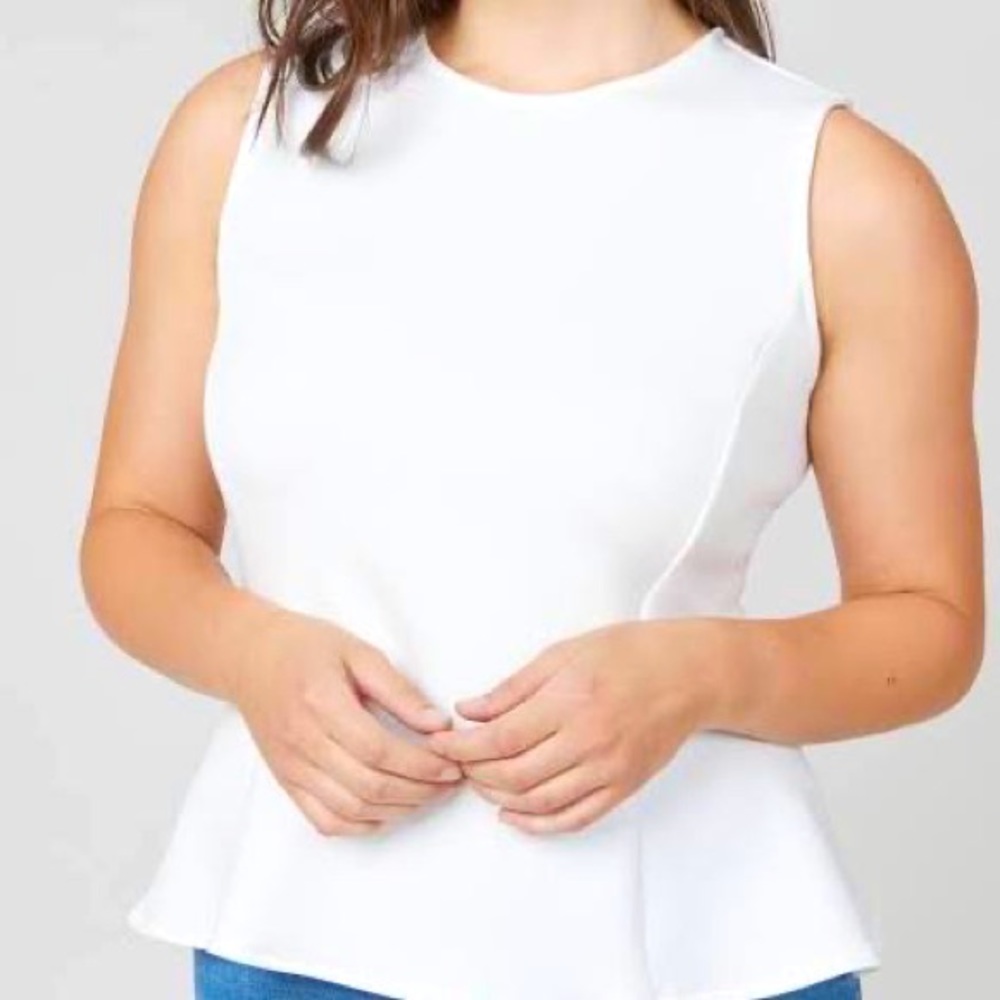Off-white peplum top